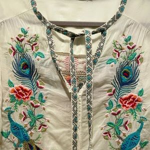 Johnny Was embroidered blouse